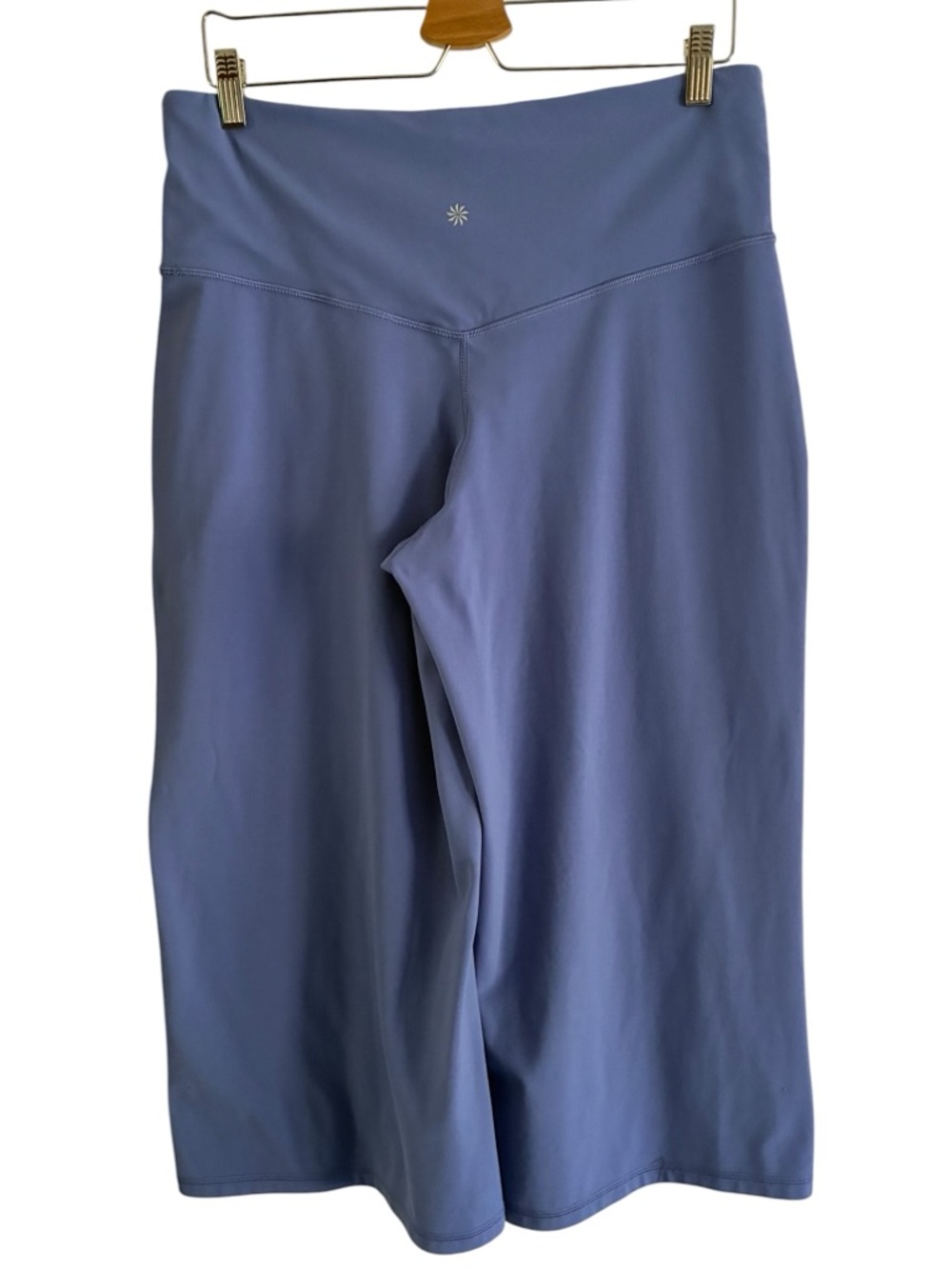 Athleta Elation Wide Crop Pants Blue High Rise Flare Yoga 1X - Picture 3 of 9